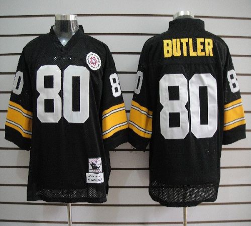 Mitchell And Ness Steelers #80 Jack Butler Black Stitched Jersey