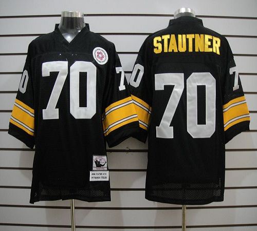 Mitchell And Ness Steelers #70 Ernie Stautner Black Stitched Jersey