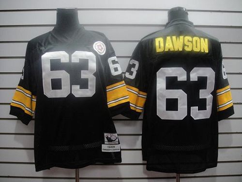 Mitchell And Ness Steelers #63 Dawson Black Stitched Throwback Jersey