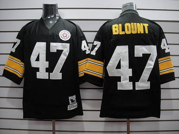 Mitchell Ness Steelers #47 Mel Blount Black Stitched Throwback Jersey
