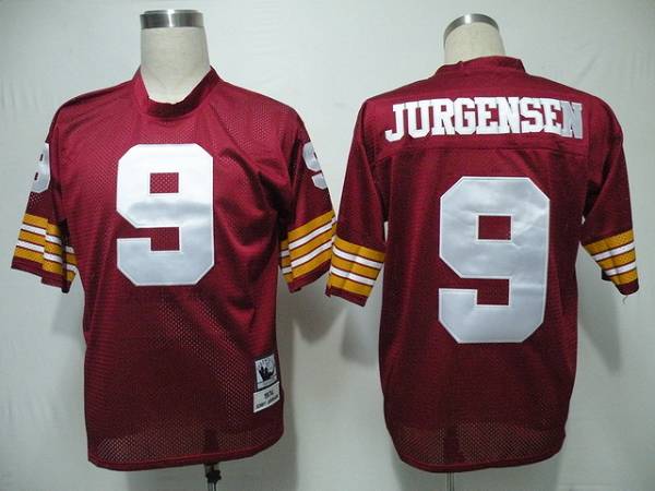 Mitchell And Ness Redskins #9 Jurgensen Red Stitched Throwback Jersey