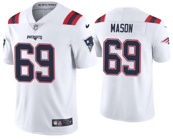 New England Patriots #69 Shaq Mason 2020 White Vapor Untouchable Limited Stitched Jersey
