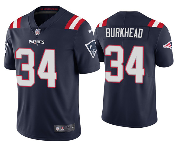New England Patriots #34 Rex Burkhead 2020 Navy Vapor Untouchable Limited Stitched Jersey
