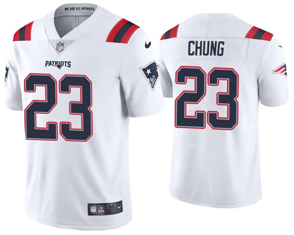 New England Patriots #23 Patrick Chung 2020 White Vapor Untouchable Limited Stitched Jersey