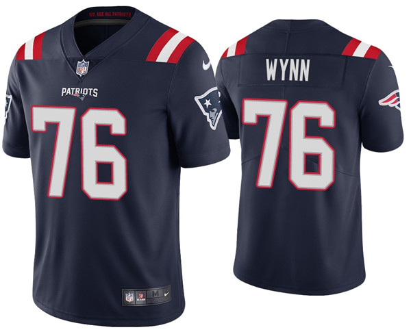 New England Patriots #76 Isaiah Wynn 2020 Navy Vapor Untouchable Limited Stitched Jersey