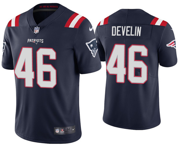 New England Patriots #46 James Develin 2020 Navy Vapor Untouchable Limited Stitched Jersey