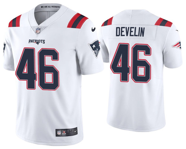 New England Patriots #46 James Develin 2020 White Vapor Untouchable Limited Stitched Jersey