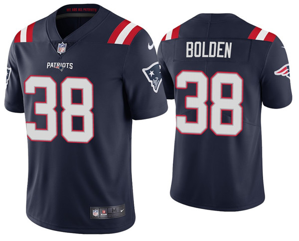 New England Patriots #38 Brandon Bolden 2020 Navy Vapor Untouchable Limited Stitched Jersey