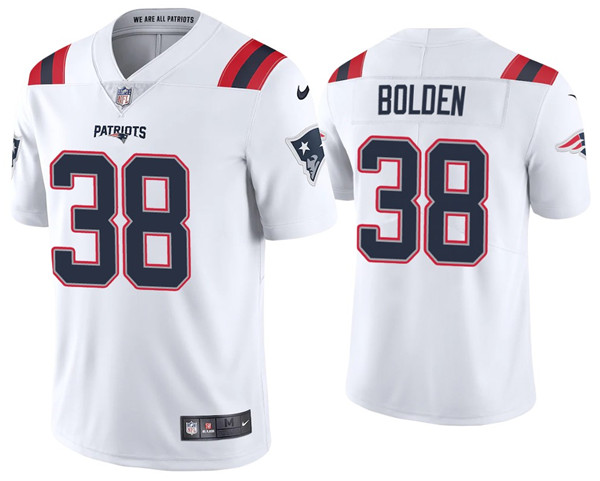 New England Patriots #38 Brandon Bolden 2020 White Vapor Untouchable Limited Stitched Jersey