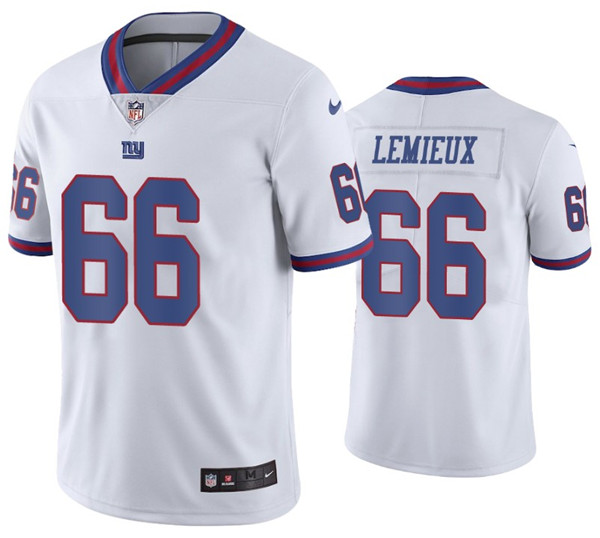 New York Giants #66 Shane Lemieux 2020 White Color Rush Stitched Jersey