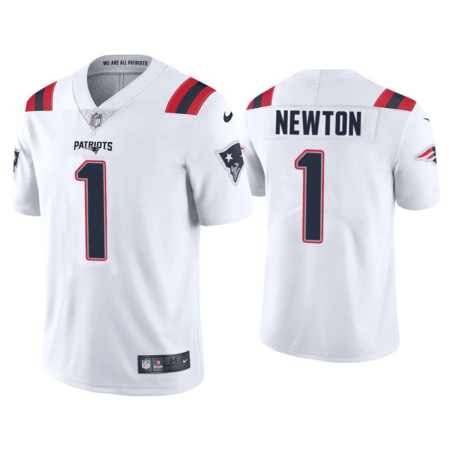 New England Patriots #1 Cam Newton 2020 White Vapor Untouchable Limited Stitched Jersey