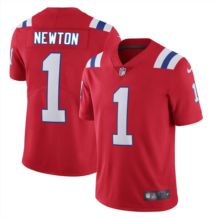 New England Patriots #1 Cam Newton 2020 Red Vapor Untouchable Limited Stitched Jersey