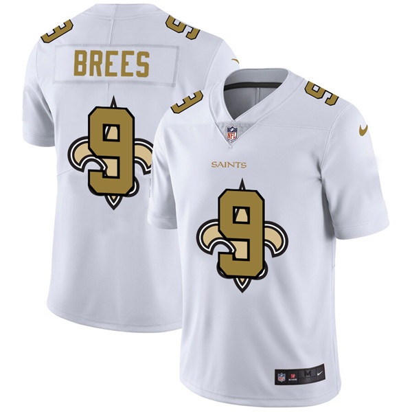New Orleans Saints #9 Drew Brees White Stitched Jersey