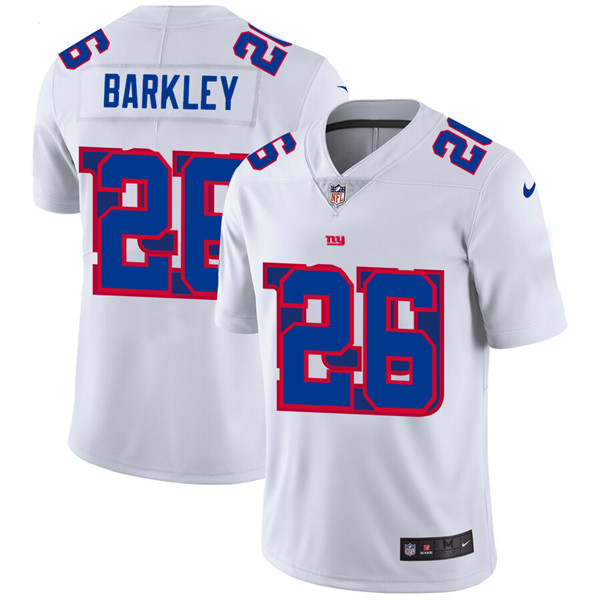 New York Giants #26 Saquon Barkley White Stitched Jersey