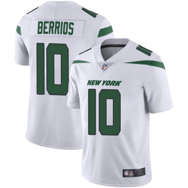 New York Jets #10 Braxton Berrios White Vapor Untouchable Limited Stitched Jersey