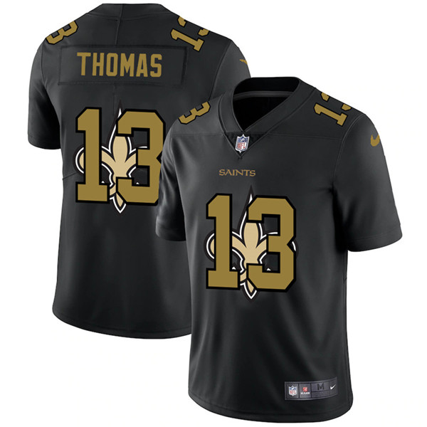 New Orleans Saints #13 Michael Thomas 2020 Black Shadow Logo Limited Stitched Jersey