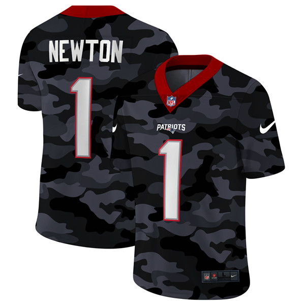 New England Patriots #1 Cam Newton 2020 Camo Limited Stitched Jersey