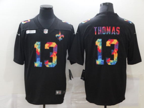 New Orleans Saints #13 Michael Thomas 2020 Black Crucial Catch Limited Stitched Jersey