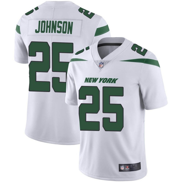New York Jets #25 Ty Johnson White Vapor Untouchable Limited Stitched Jersey
