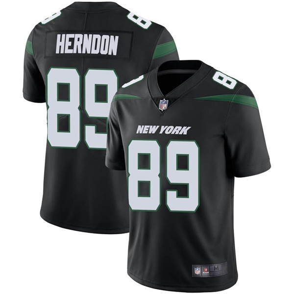 New York Jets #89 Chris Herndon Black Vapor Untouchable Limited Stitched Jersey