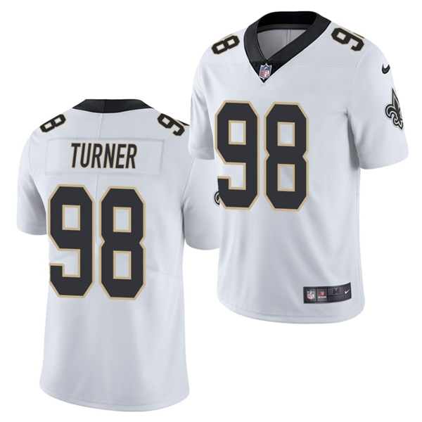 New Orleans Saints #98 Payton Turner 2021 Draft White Limited Stitched Jersey