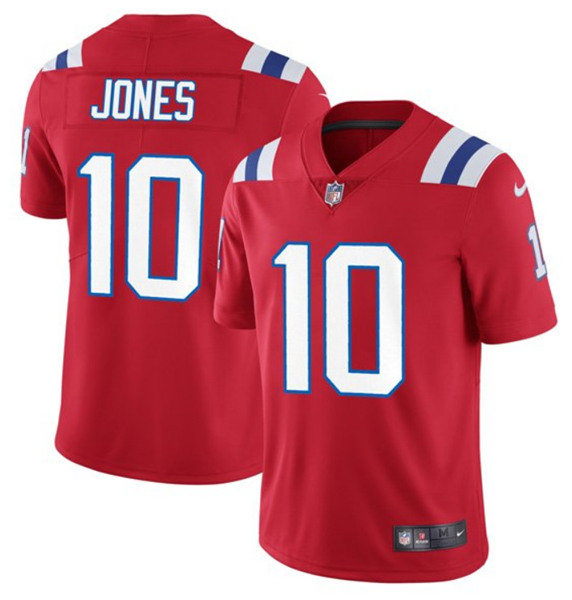 New England Patriots #10 Mac Jones 2021 Red Vapor Untouchable Limited Stitched Jersey 