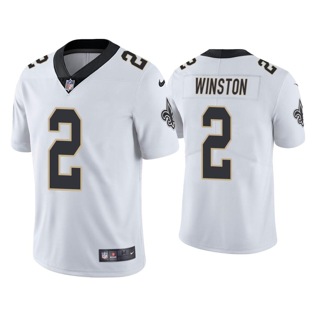 New Orleans Saints #2 Jameis Winston White Vapor Untouchable Limited Stitched Jersey