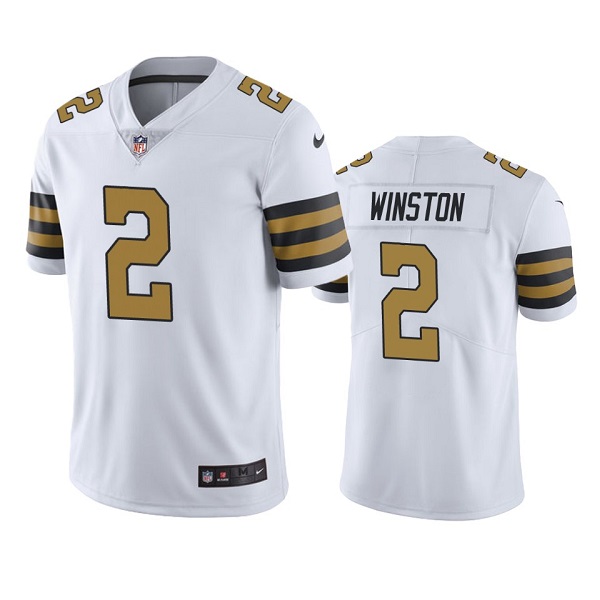 New Orleans Saints #2 Jameis Winston White Color Rush Limited Stitched Jersey