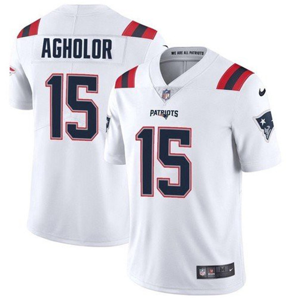 New England Patriots #15 Nelson Agholor 2021 White Vapor Untouchable Limited Stitched Jersey