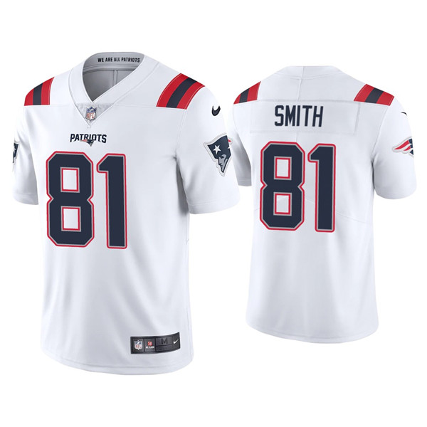 New England Patriots #81 Jonnu Smith 2021 White Vapor Untouchable Limited Stitched Jersey
