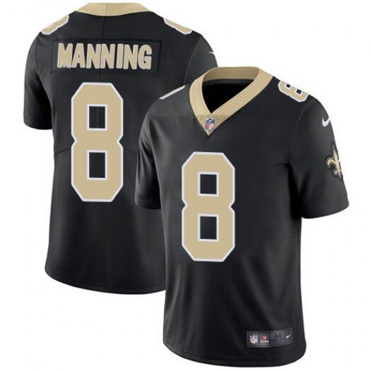 New Orleans Saints Saints #8 Archie Manning Black 2021 Vapor Untouchable Limited Stitched Jersey