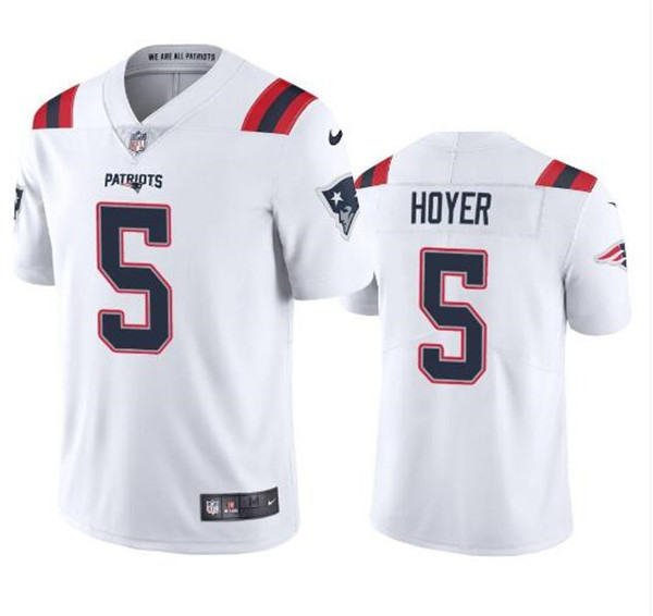 New England Patriots #5 Brian Hoyer 2021 White Vapor Untouchable Limited Stitched Jersey