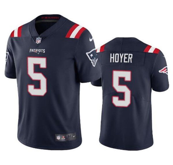 New England Patriots #5 Brian Hoyer 2021 Navy Vapor Untouchable Limited Stitched Jersey