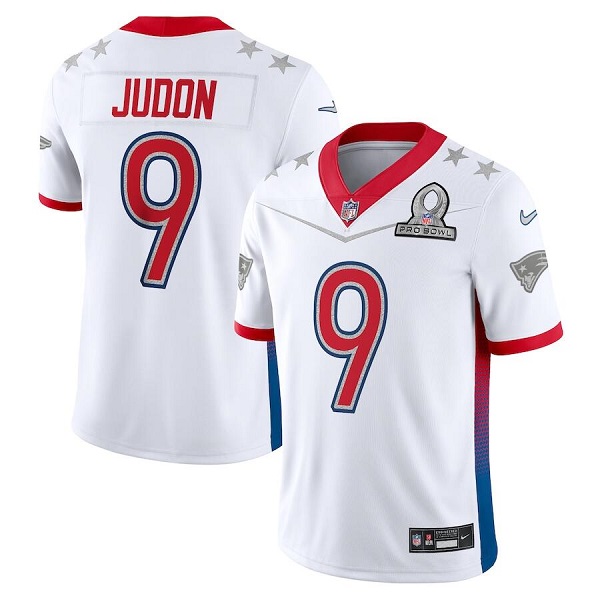 New England Patriots #9 Matthew Judon 2022 White Pro Bowl Stitched Jersey