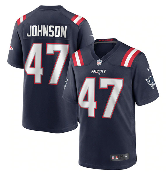 New England Patriots #47 Jakob Johnson Navy Vapor Untouchable Limited Stitched Jersey