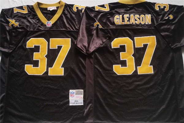 New Orleans Saints #37 GLEASON Black Stitched Jersey
