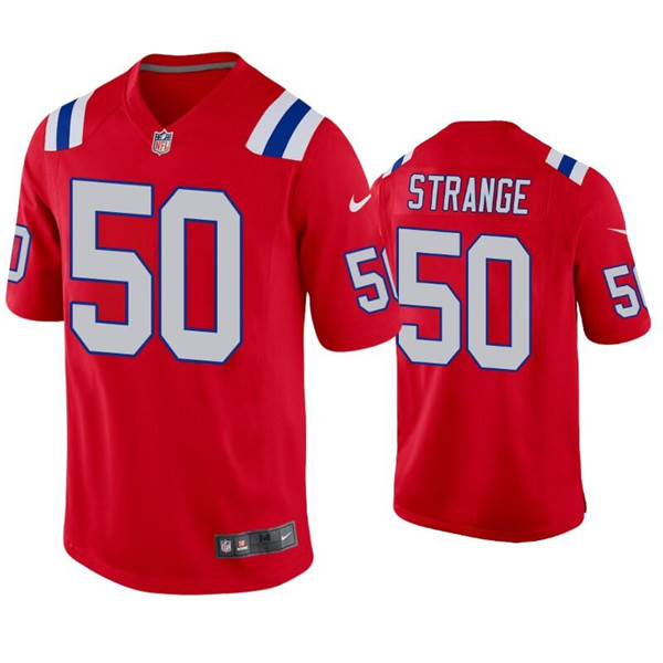 New England Patriots #50 Cole Strange Red Vapor Untouchable Limited Stitched Jersey