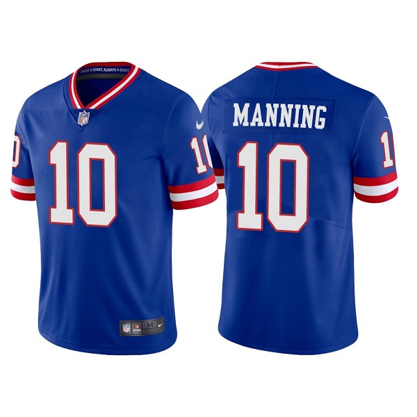 New York Giants #10 Eli Manning Royal Vapor Untouchable Limited Stitched Jersey