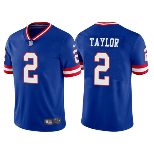 New York Giants #2 Tyrod Taylor Royal Vapor Untouchable Classic Retired Player Stitched Game Jersey
