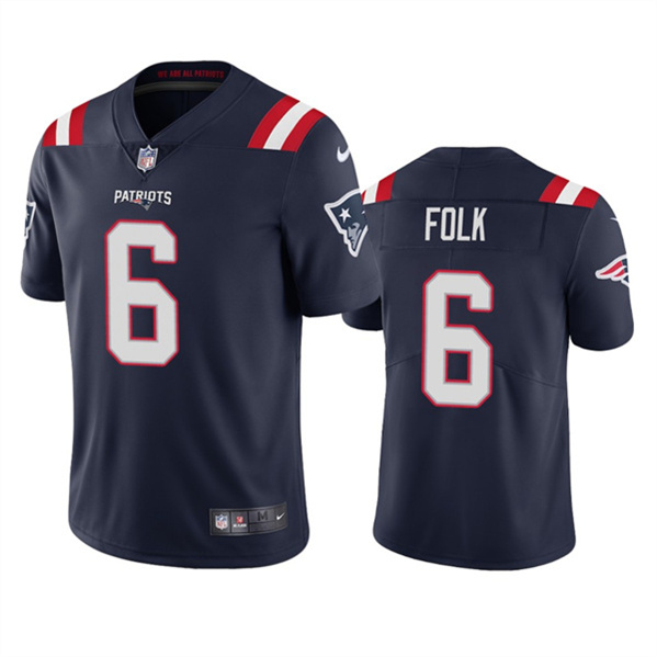 New England Patriots #6 Nick Folk Navy Vapor Untouchable Limited Stitched Jersey