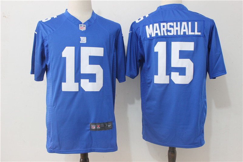 New York Giants #15 Brandon Marshall Nike Royal Stitched Game Jersey