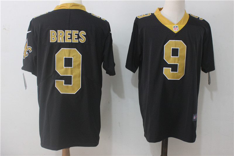 New Orleans Saints #9 Drew Brees Black Stitched Vapor Untouchable Limited Nike Jersey