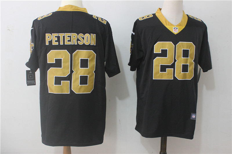 New Orleans Saints #28 Adrian Peterson Black Team Color Stitched Vapor Untouchable Limited Nike Jersey