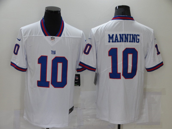 New York Giants #10 Eli Manning White Limited Rush Stitched Jersey