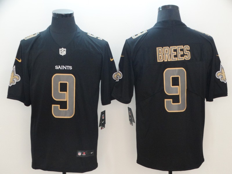 New Orleans Saints #9 Drew Brees Black 2018 Impact Limited Stitched Jersey