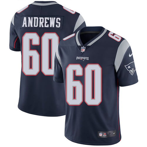New England Patriots #60 David Andrews Navy Blue Vapor Untouchable Limited Stitched Jersey