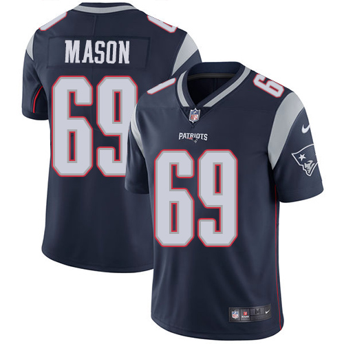 New England Patriots #69 Shaq Mason Navy Blue Vapor Untouchable Limited Stitched Jersey
