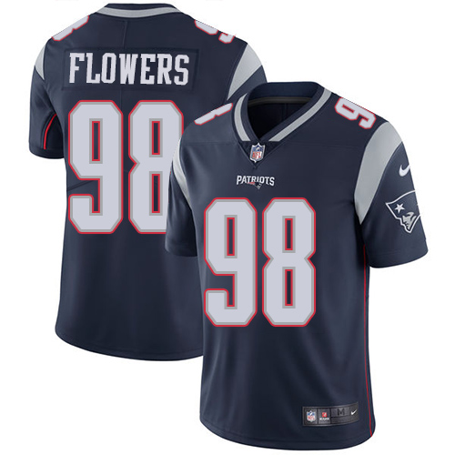 New England Patriots #98 Trey Flowers Navy Blue Vapor Untouchable Limited Stitched Jersey