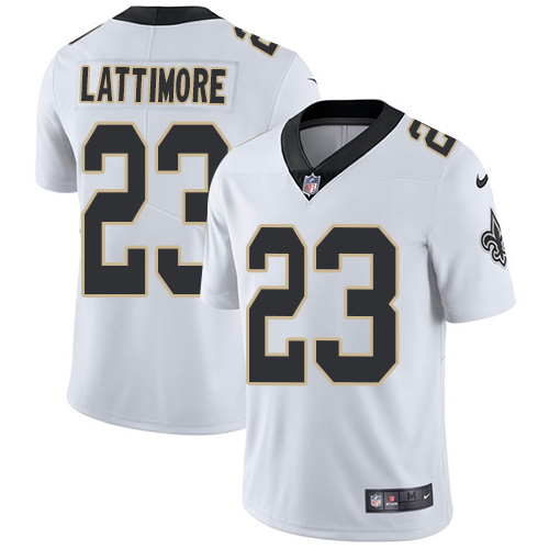 New Orleans Saints #23 Marshon Lattimore White Vapor Untouchable Limited Stitched Jersey