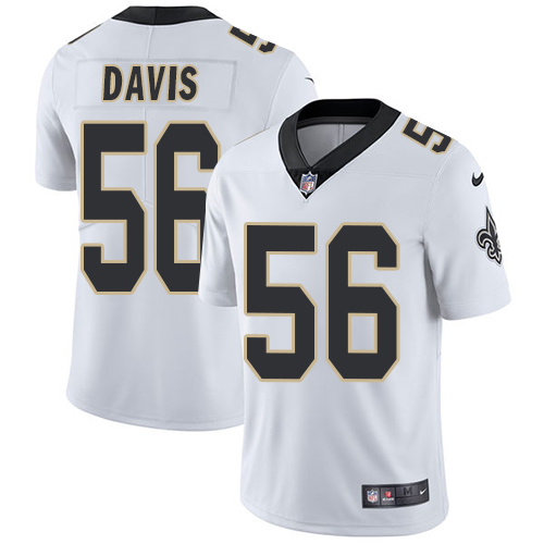 New Orleans Saints #56 DeMario Davis White Vapor Untouchable Limited Stitched Jersey